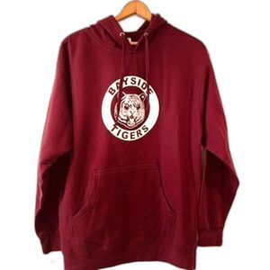Bayside Tigers Saved by the Bell Hoodie Sweatshirt Burgundy Large